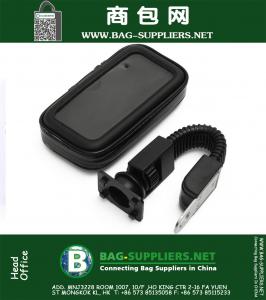 Caso negro impermeable universal de la motocicleta espejo retrovisor de montaje para el bolso del teléfono móvil de 3,5 pulgadas a 5,5 pulgadas GPS bolsa protectora