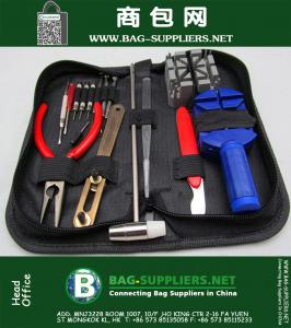 Black Watch Tool Kit Pliers Portable Watchmaker Case box Pin Remover Hammer Case Opener Repair Adjuster