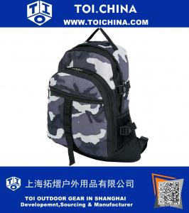 Black and Gray Urban Camouflage Backpack