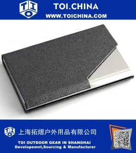 Business Name Card Holder Luxury PU Leather And Stainless Steel Multi Card Case,Business Name Card Holder Wallet Credit card ID Case Holder For Men And Women - Keep Your Business Cards Clean, Crisp And Ready To Impress, with Magnetic Shut.