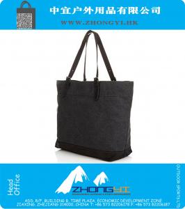 Canvas Leather Tote