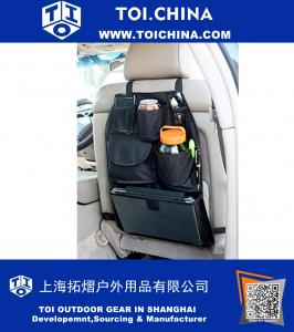 Car Auto Front or Back Seat Organizer Holder Multi-Pocket Travel Storage Bag Black Color