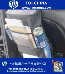 Assento de carro Voltar Organizer, Multi-bolso de armazenamento de viagem, isolado Car encosto Drinks Titular Refrigerador
