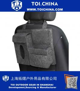 Car Seat Back Organizer Opknoping Bag wolvilt Storage Pocket Pouch Bin Stroller Bag Thuis Dorm Bedside Bag Tissue Box koffer GSM Pennen Holder Multi-Pocket
