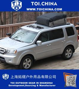 Car Top Carrier, 18 cu ft, Waterproof, Attaches With or Without Roof Rack