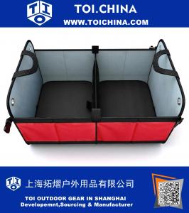 Car Trunk Organizer Auto Storage Box Foldable Storage Bins Collapsible Tidying Box, Auto Sturdy Organizer For Car, SUV, Van, and Truck With Stiff Base Plates For Bottom Support