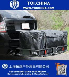 Cargo Carrier Hitch Mount Folding Basket with Cargo Bag Kit