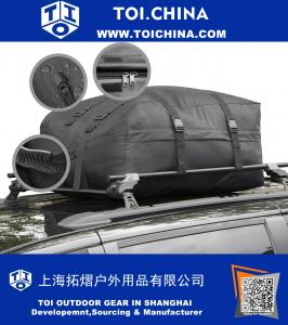 Cargo Roof Bag - Water Resistant Car Top Carrier - Gemakkelijk te installeren Soft Rooftop bagagedragers met brede bandjes - veel bergruimte - vouwt gemakkelijk - de beste voor reizen, auto's, bestelwagens, SUV's