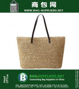Classic Straw Summer Beach Sea Shoulder Bag Handbag Tote