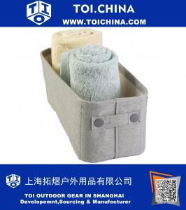 Cotton Fabric Bathroom Storage Bin for Magazines, Toilet Paper, Bath Towels