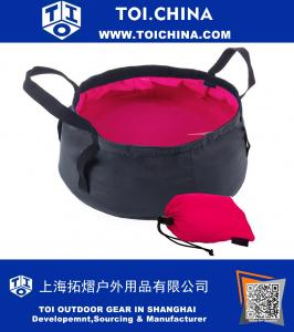 Foldable Bucket Collapsible Water Carrier Container Bag For Camping, Hiking, Travel