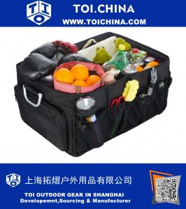 Foldable Cargo Trunk Organizer Big Capacity Washable Storage with Metal Handles - Car Cooler