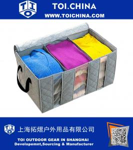 Roupa Fibra carvão dobrável Início Closet saco de armazenamento Organizer Box Anti-bacterianas acabamento Bag