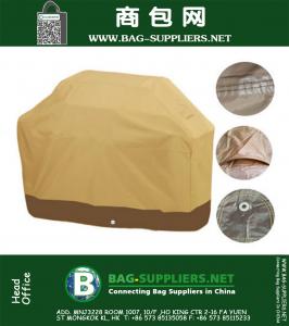 Heavy Duty Beige Brown BBQ Cover Gas Barbecue Covers Waterproof Grill Protection With Carry Bag For Easy Outdoor BBQ Tools Kit