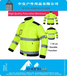 Hallo vis Werkzeugtasche Hose funktionale Sicherheit reflektierende Arbeitskleidung Arbeitsjacke Sicherheitsjacke