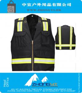 La alta calidad de ropa retardante de llama de seguridad chaleco reflectante FR chaleco chaleco negro chaleco de trabajo ropa de trabajo