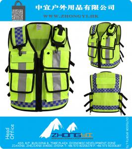 High visibility safety reflective workwear clothing reflective vest fluorescent yellow work vest safety vest
