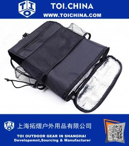 Insulated Car Seat Organizer Holder Travel Storage Warmer Cooler Bag for Water Bottles Drinks Tissue Holder