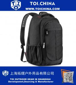 Laptop Rugzak, Sosoon Zaken Anti-Theft Water Resistant Polyester School Bookbag voor College Travel Rugzak met USB-poort opladen voor 15,6-inch laptop en notebook, Black