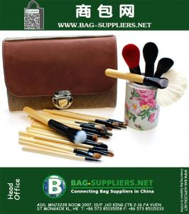 O grupo de escova 26PCS alta Grau de cabelo animal de lã Professional Badger Hair Beauty Tools Bag