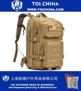 Military Tactical Backpack Large Army 3 Day Assault Pack Molle Bug Out Bag Backpack Rucksacks for Outdoor Hiking Camping Trekking Hunting Tan Bag