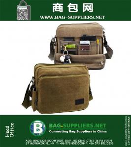 Multi-function Men's Canvas Messenger Bag Crossbody Shoulder Bags Travel Hiking Camping Tool Kit Organizer Bag