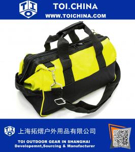 Multi Purpose Tool Bag draagtas met verstelbare schouderriem, 14 Pocket Water Resistant Heavy Duty Grab 'n Go for Klusjesman, elektricien, loodgieters, Verbouwingen, Automotive Repair