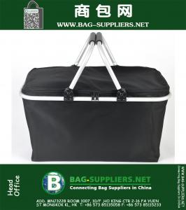 Oxford tela aislados bolsa de almuerzo reutilizable plegable Cooler Tote caja de picnic Senderismo