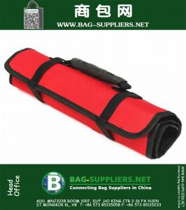 Oxford Kumaş Kırmızı Fermuar Tuval Katlama Araç Seti Elektrikçi Çok Fonksiyonlu Handware Alet çantası