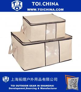 Jumbo Pack 2 plegable transpirable bolsa de almacenamiento para los edredones, Manta