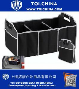 Portable Collapsible Folding Flat Trunk Auto Organizer for Car SUV Truck Van