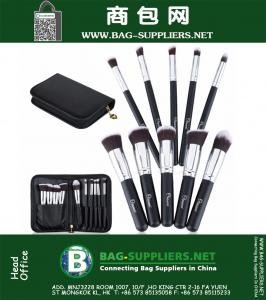 Professional 10Pcs Makeup Brush with Quality Bag Make up Brushes Tools Kit Eyeshadow Foundation Brush Set