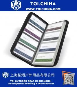 Professional Business Card Organizer met Padded Cover, bestand bevat 160 Zaken of creditcards, Black