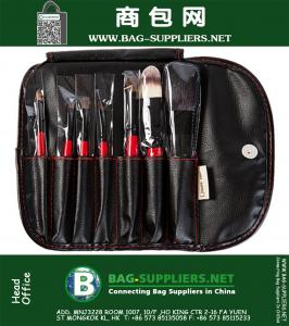Professional Makeup Brushes Set 7pcs Animal Hair PU Leather Bag Make up Tools Horse Hair Eyeshadow cosmetic Kit foundation brush