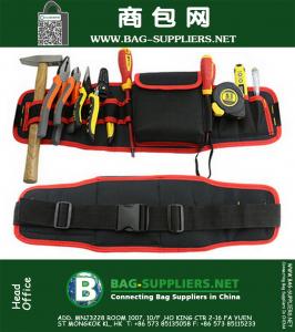 Red Edge Oxford cloth 11 in1 Electricians Waist Pocket Tool Belt Pouch Bag Hammers, Pliers And Screwdriver Carry Case Holder