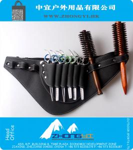 Salón de tijeras de peluquero bolsa de tijera clips esquileo esquileos bolsas de herramientas de peluquería bolsa de la pistolera del sostenedor del caso de la correa