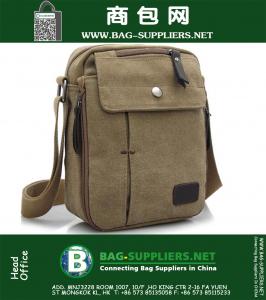 Small Canvas Men Messenger Bags Casual Zipper Shoulder Bag Soft Solid Crossbody Men Tool Bags Handbags