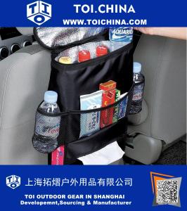 Padrão Car Seat Voltar Organizer, Multi-bolso de viagem saco de armazenamento