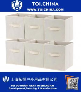 Cubos de almacenamiento plegable Tela cajón de almacenamiento papeleras organizador del armario