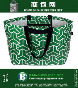 Стильный пляж сумка плавание бассейн сумка Lightweight Extra-Large Карри-все Tote Bag Наследие Зеленый Геометрическая