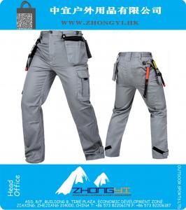 Summer light weight Mens multi pockets work trousers workwear mechanic pant cargo work pant