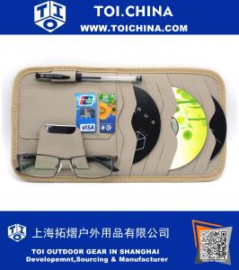 Sostenedor de la caja de la visera parasol Organizador de CD Sotre tarjeta de crédito para el vehículo auto 8pcs de camiones