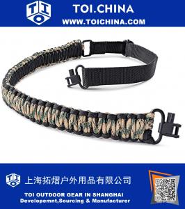 Two Point Rifle Sling with Swivels, Heavy Duty Gun Sling, Paracord Sling for Rifle, Multiple Colors