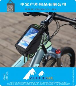 Водонепроницаемый MTB велосипед Передняя рамка Handlebar сумка Велоспорт Чехол сенсорный экран Светоотражающие сумка для телефона GPS Инструменты для ремонта Чехол