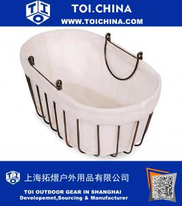 Wire Laundry Caddy with Liner