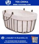 Wire Laundry Caddy with Liner