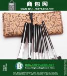 8Pcs Set Professional grupo de escova Foundation face Sombras Batom Pó Make Up Tools Brushes Kit e Bag