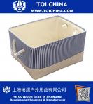 Blue Canvas Basket Fabric Storage Bin