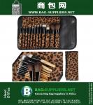 Professionelle Make-up-Kits 12 PC-Bürsten-Kosmetik-Gesichts-Make Up Set von Werkzeugen mit Leopard-Beutel Make-up Pinsel-Tools Kit