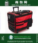 Red with black 18 inch rolling husky tool bag trolley